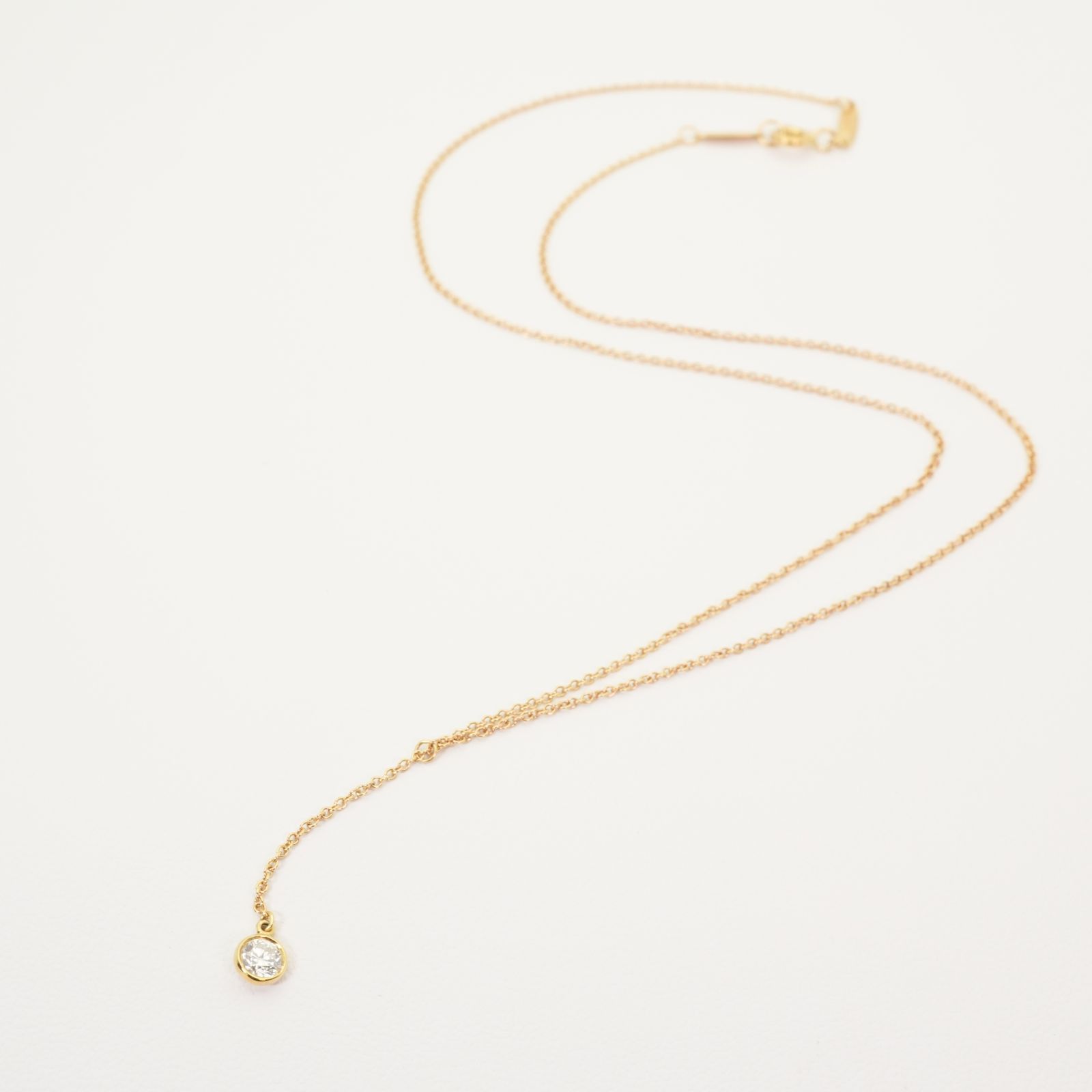 ティファニー バイザヤード ラリアット ネックレス K18 /24-4521  