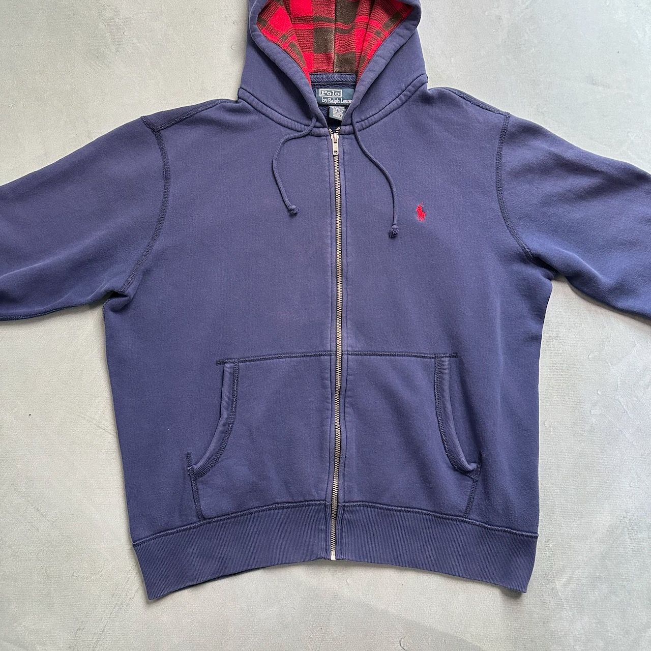 90s Ralph Lauren TALON ZIP フェード フーディー スウェット