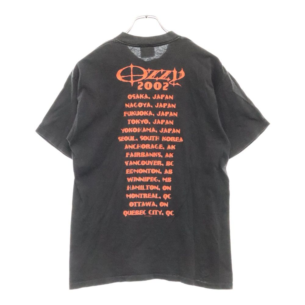 Vintage (ヴィンテージ) 00s Ozzy Osbourne 2002 TOUR TEE オジーオズボーン ワールドツアー 半袖Tシャツ カットソー バンドT ブラック