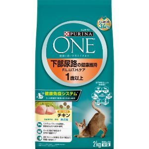 「ネスレ日本」ピュリナワンキャットＦＬＵＴＨ1歳以上チキン　2kg