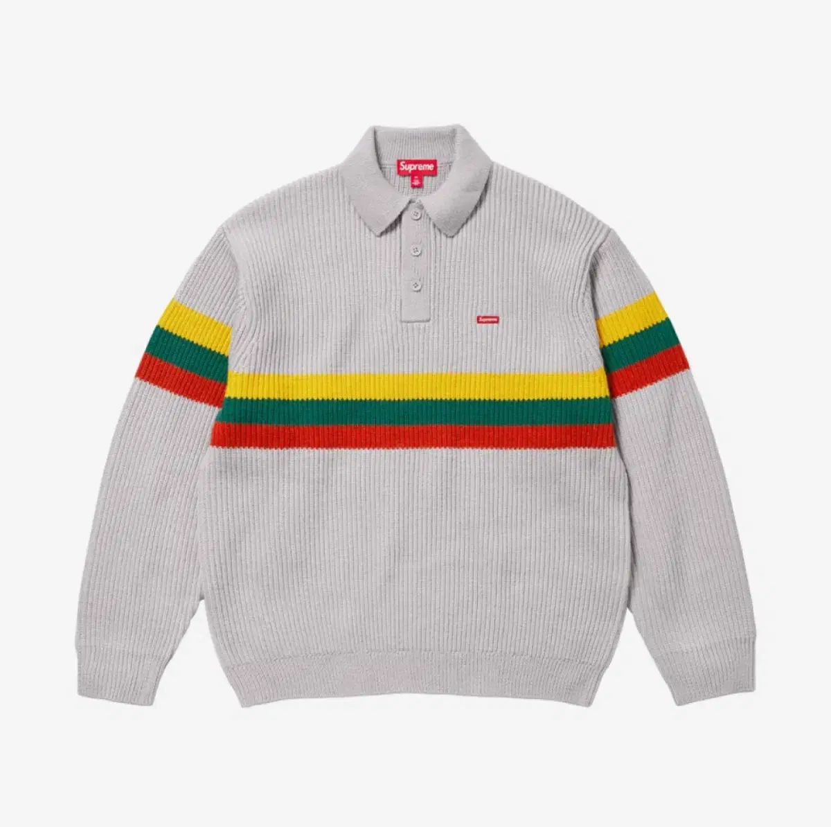 【雷市場（ポンジャン）商品韓国直送】 XL Supreme(シュプリーム) スモール ボックス ポロ セーター グレー ー 23FW