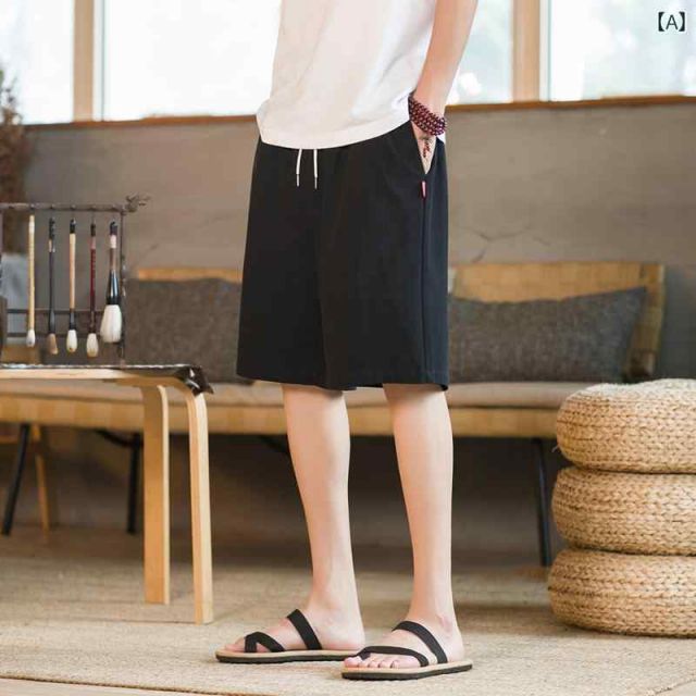 種類77：5XL/Q：ブラック ダーク グレー メンズ ファッション 服 男性用 オシャレ シンプル 大人 かっこいい 大きいサイズ ストリート 紳士服 リーク リネン パンツ 薄手 韓国スタイル スリム 