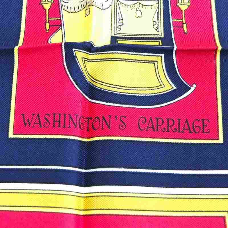 美品♡エルメス HERMES ジョージワシントンの馬車　カレ90 スカーフ エルメス カレ90 WASHINGTON'S CARRIAGE ジョージワシントンの