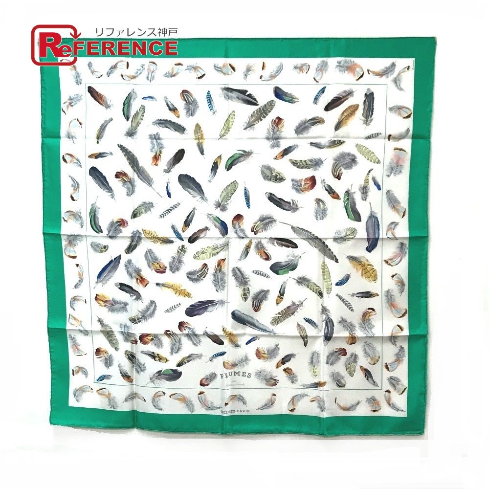 Hermès PLUMES プチカレ羽根プリント スカーフ カレ45 楽天市場