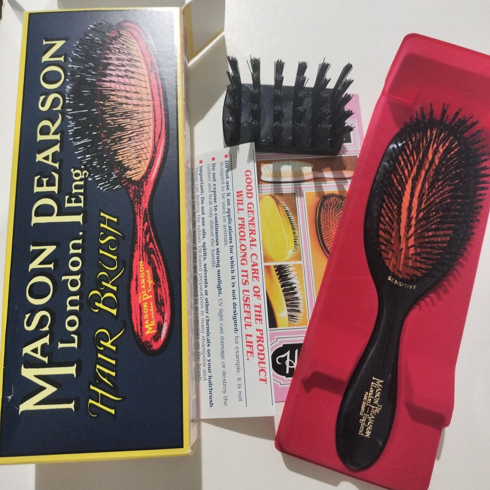 訳あり品】Mason Pearson Sensitive ヘアブラシ 黒 ﾌﾞﾘｯｽﾙ ﾀﾞｰｸ