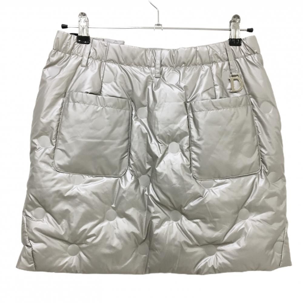 超 ダンスウィズドラゴン ダウンスカート シルバーゴールド ドット 蓄熱裏地 レディース 3 L ゴルフウェア Dance With Dragon