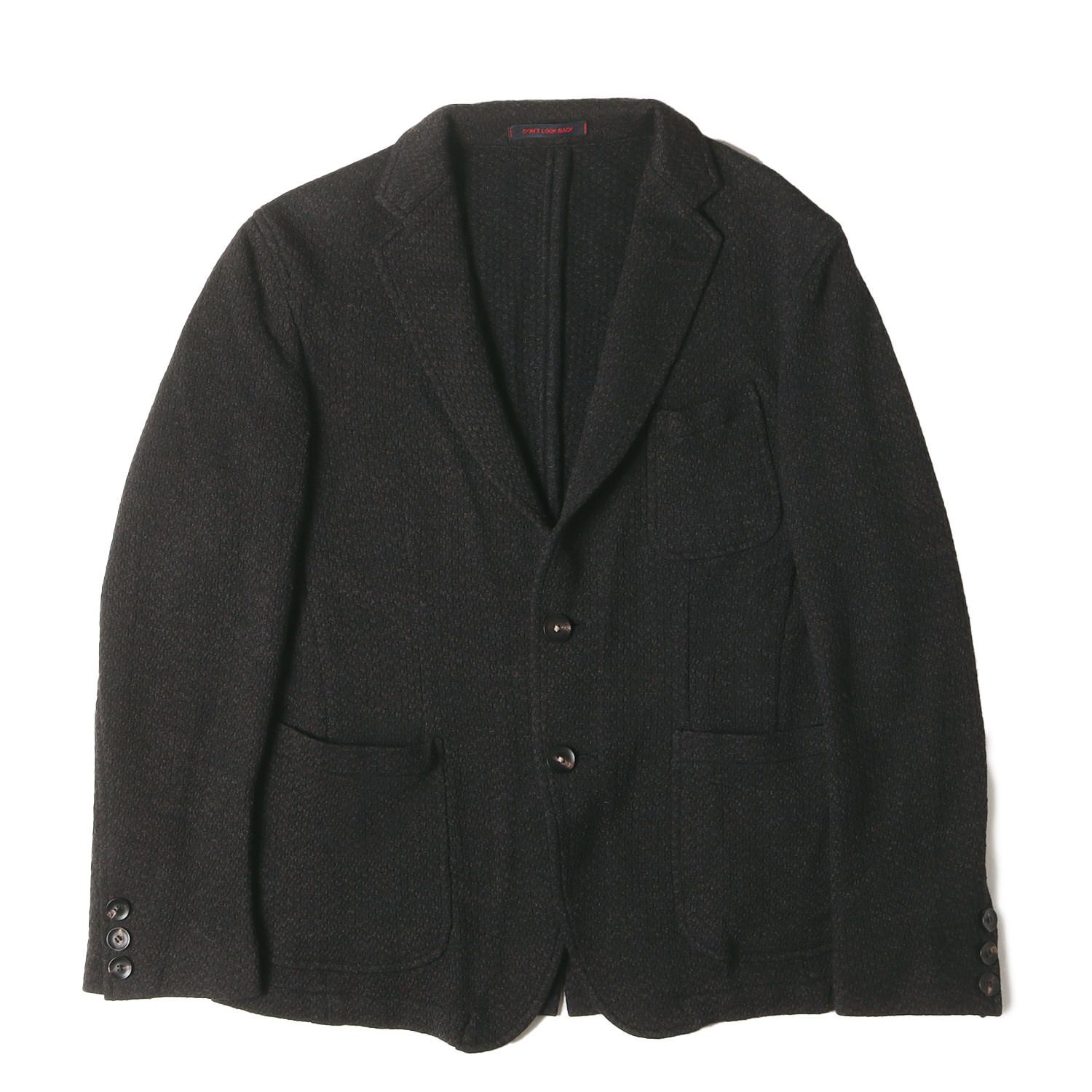 THE GIGI ザ ジジ ジャケット ブラック ブラウン サイズ:46 | ジャガードニット 2つボタン テーラードジャケット | アウター ブレザー 上着 | イタリア製【メンズ】【中古】【美品】【K4572】 美品】THE GIGI ザ ジジ ジャケット ブラック ブラウン サイズ:46