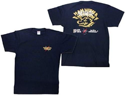 MAN WITH A MISSION（マンウィズアミッション 祝10周年爆誕祭限定ロゴ Tシャツ XL「ネイビー」