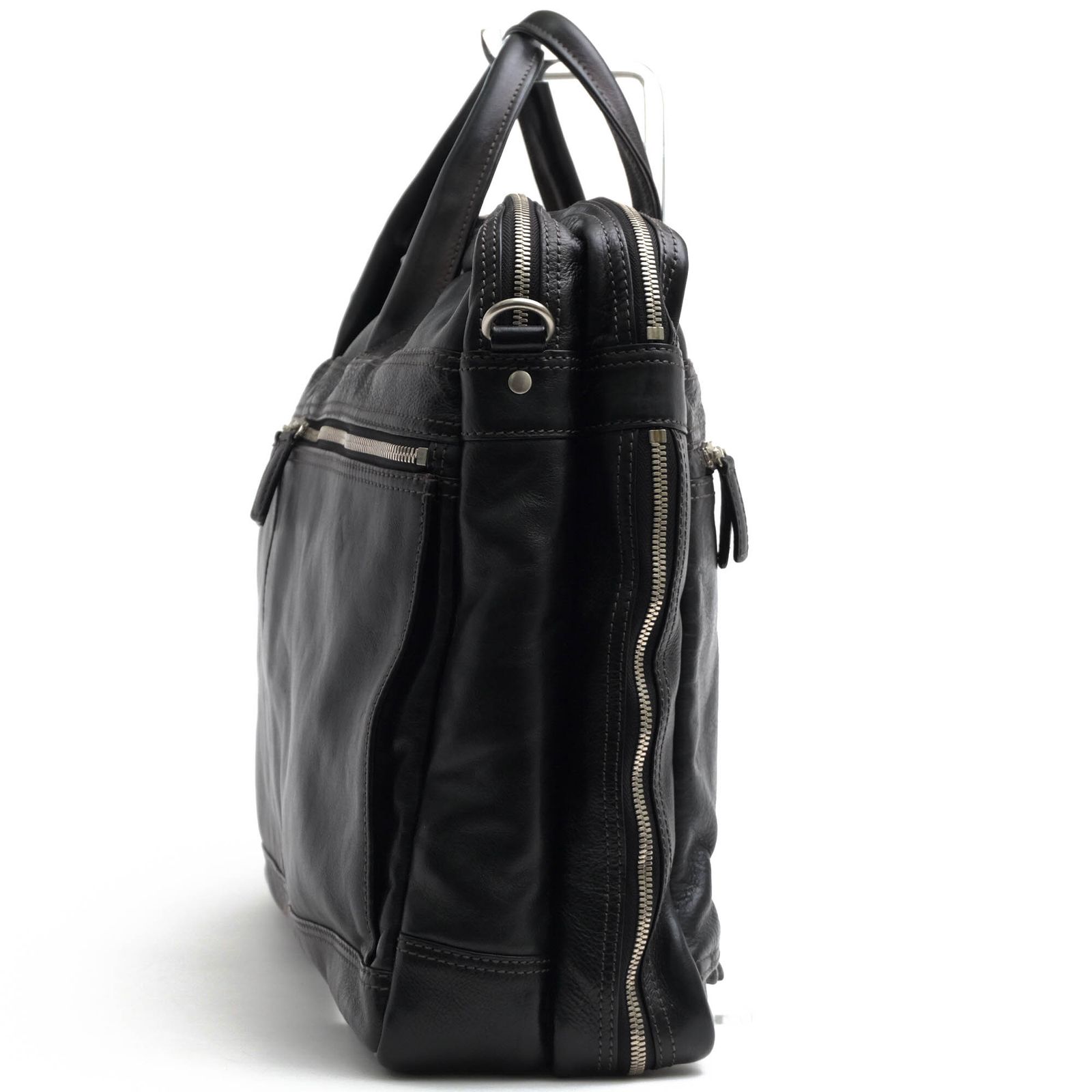 海老名鞄 アーバン シングル : [海老名鞄] 本革 266 Black URBAN（アーバン） Wide