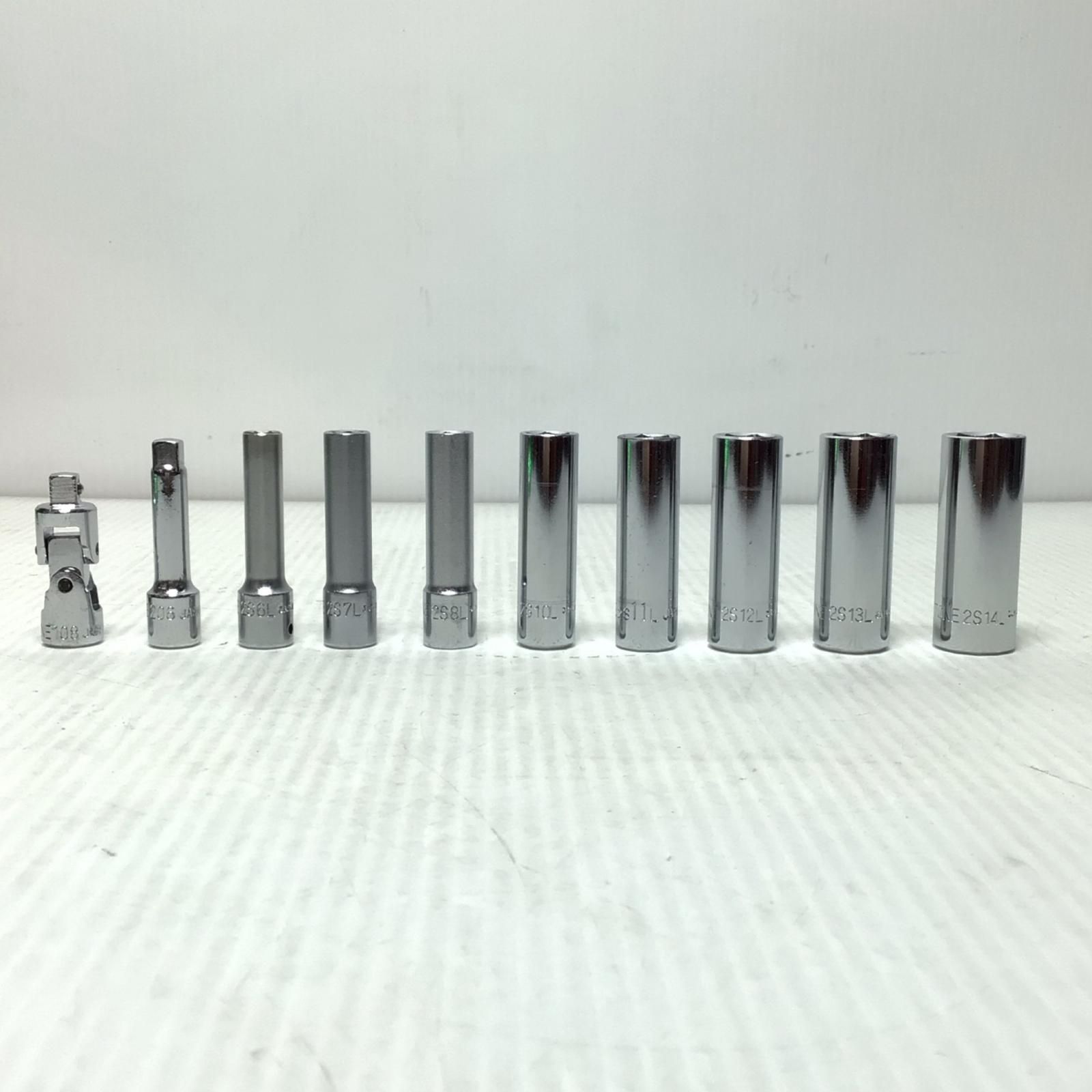 ΘΘTONE トネ ハンドツール ソケットレンチセット 程度B ソケット各種 ケース付 使用感有 L-2085