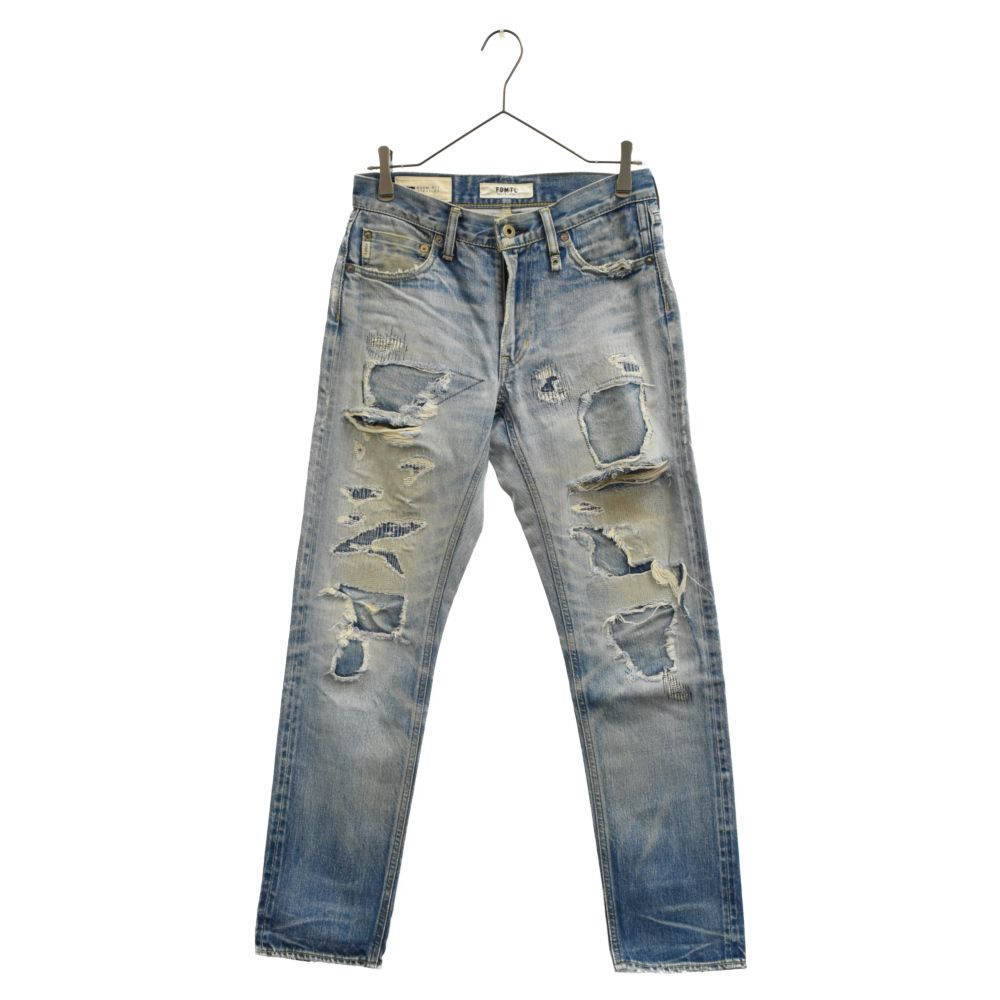 FDMTL ファンダメンタル 猛々しい ダメージ リペア ジーンズ デニム  