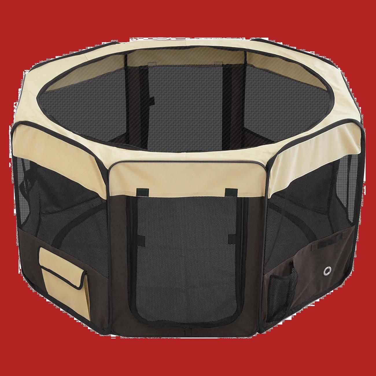 ottostyle.jp 折りたたみ八角形ペットサークル Lサイズ ピンク 直径114cm×高さ62cm メッシュ屋根付き 屋内 屋外 アウ |  折りたたみ八角形ペットサークル Lサイズ