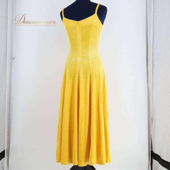 【美品 日本製 フラダンス衣装】ホワイト Paondor ワンピース ドレス 黄 美品 日本製 フラダンス衣装】ホワイト Paondor ワンピース ドレス 黄