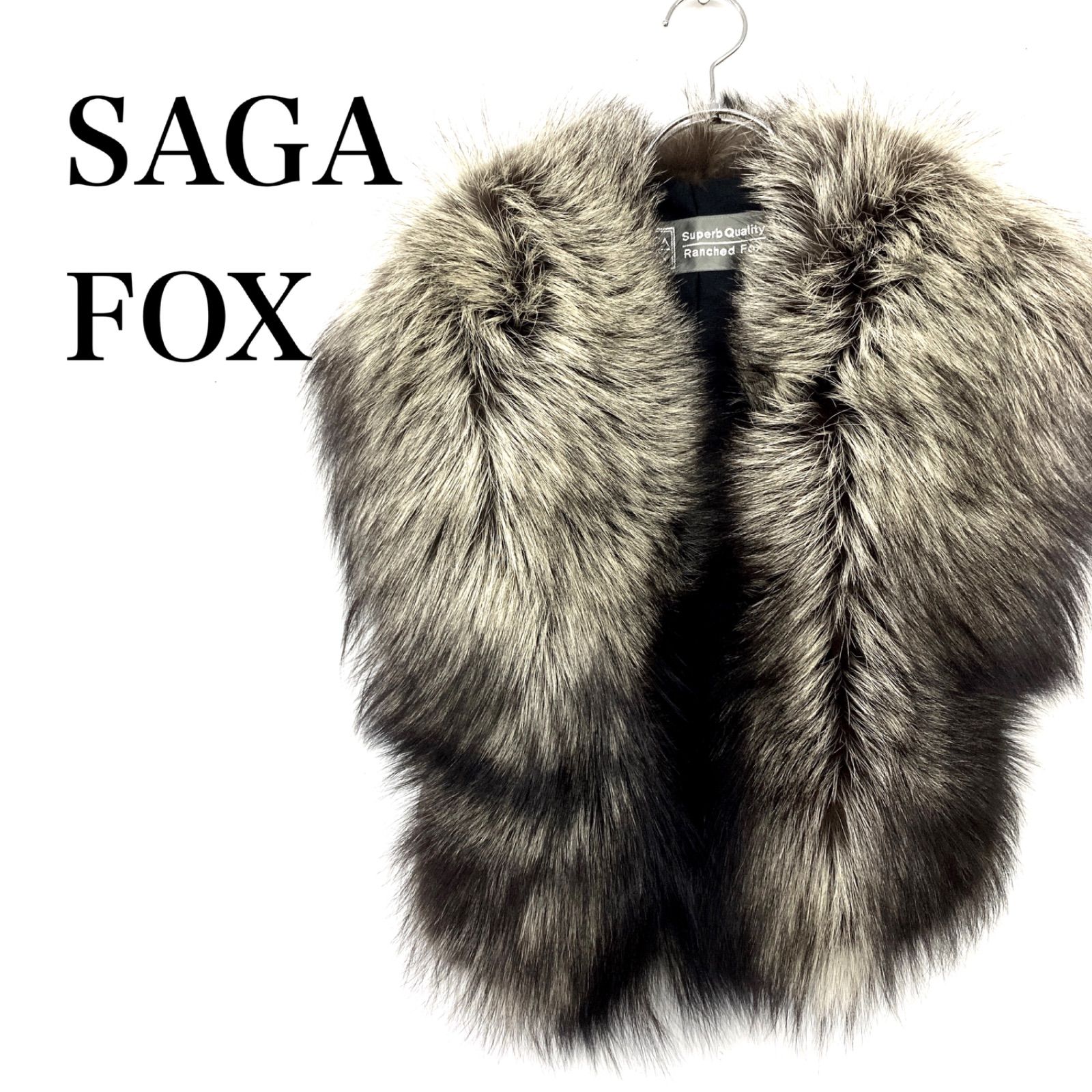 saga fox superb quality ranched fox リアルファー マフラー FOX
