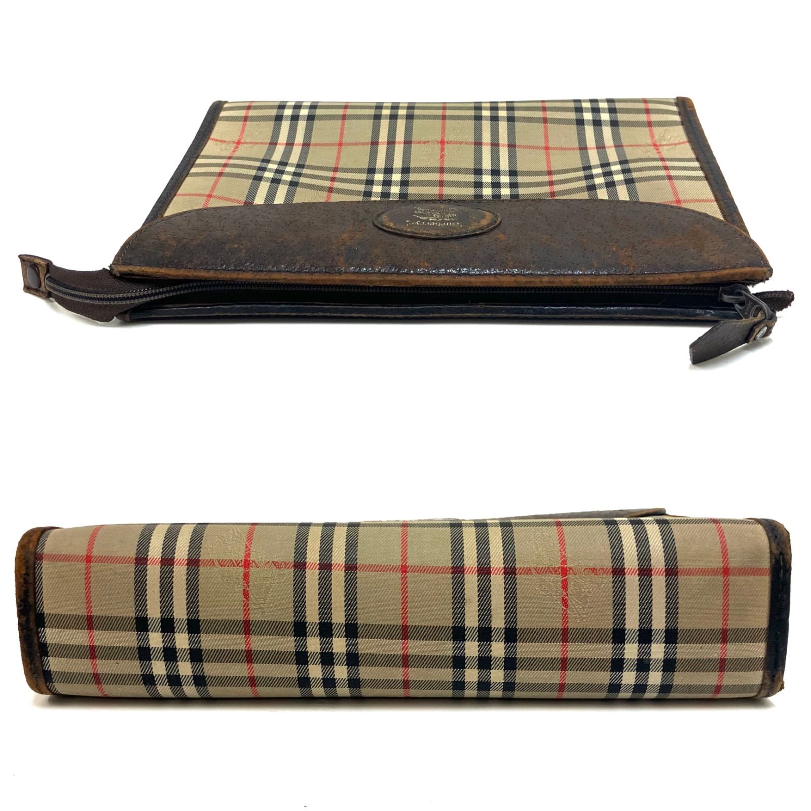 【美品】BURBERRYバーバリー ノバチェック セカンドバッグ ポーチ BURBERRY バーバリー ノバチェック クラッチバッグ セカンド