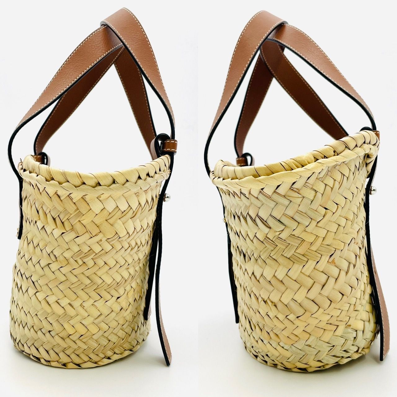 ロエベ LOEWE バスケット スモール かごバッグ ハンドバッグ ラフィア