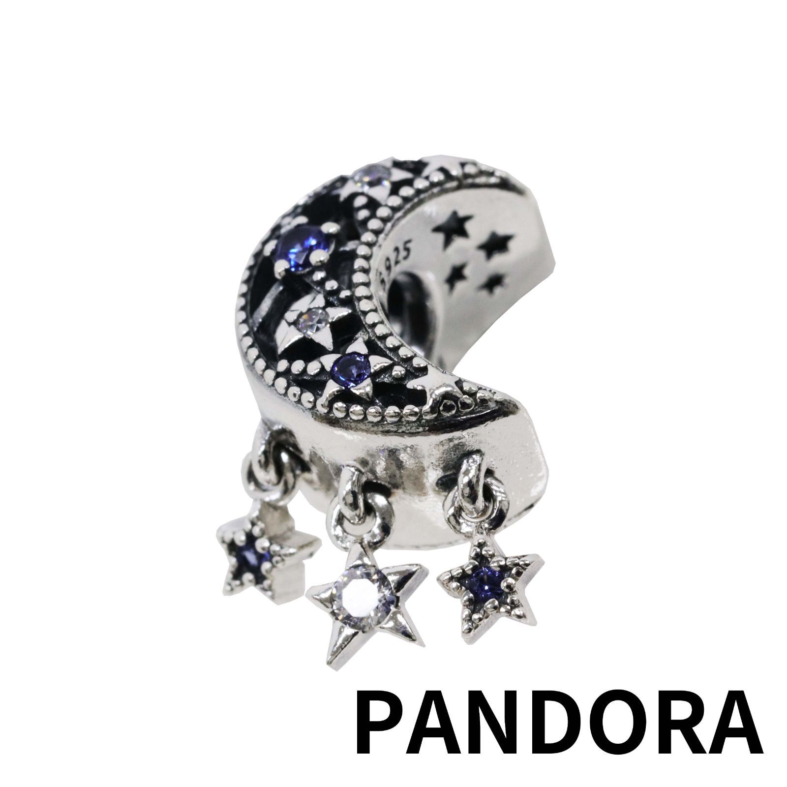 ☆【新品・正規品】ボックス・ショッパー付 PANDORA(パンドラ) ☆スター＆三日月 チャーム☆ カスタマイズアクセ スターリングシルバー シルバー925  ブレスレット ブランド アクセサリー 東京発送