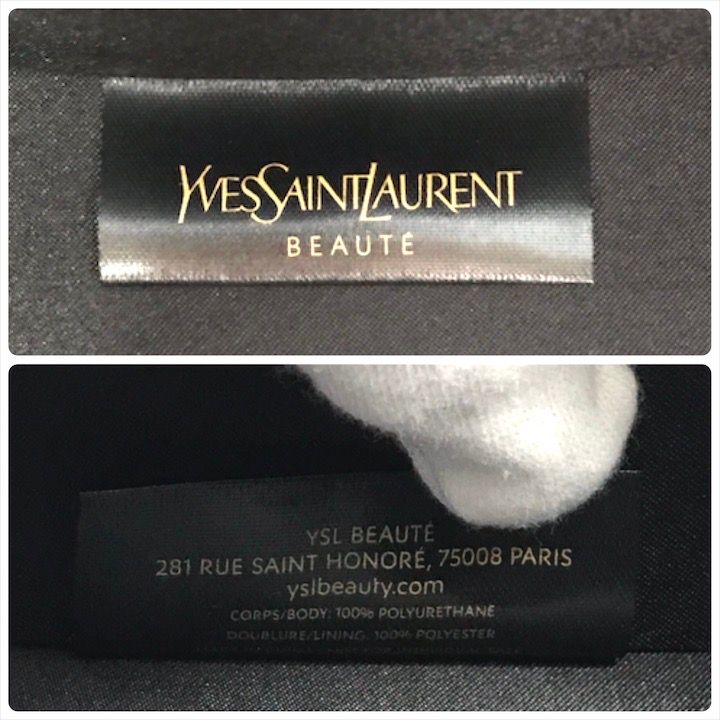 美品 YSL イヴサンローラン バニティ ポーチ メイク ボックス レザー  