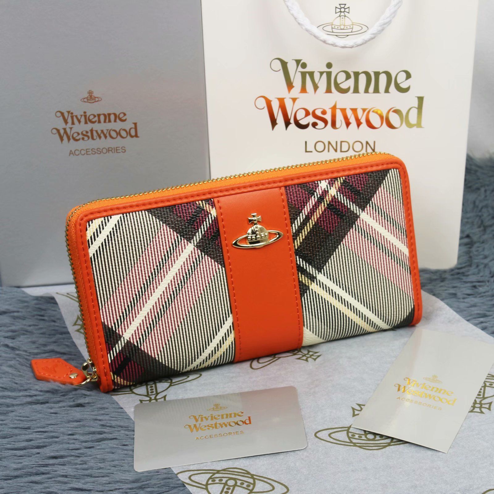 新品 ヴィヴィアンウエストウッド 財布 チェック柄 Vivienne