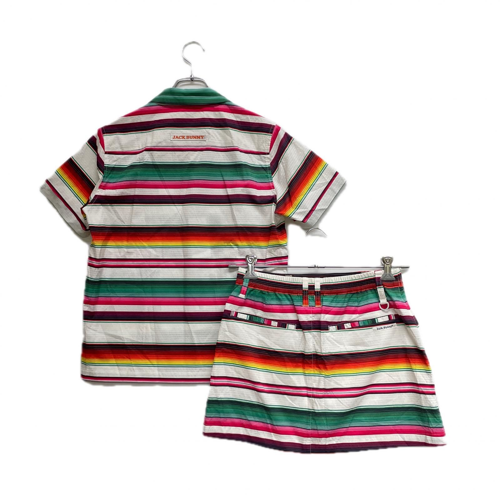 レディース ジャックバニー Jack Bunny!! セットアップ 1 M マルチカラー 春夏 ボーダー 半袖シャツ×スカート