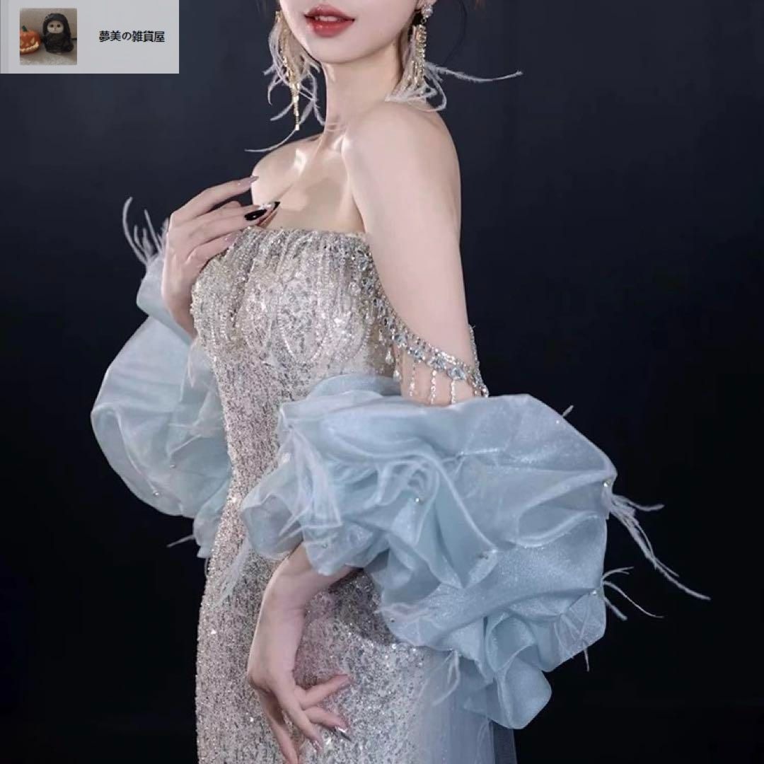 スパンコールにビジューがゴージャスなショール付き