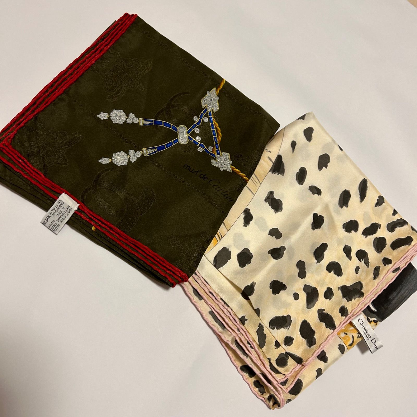 スカーフ2枚セット シルク 正方形 ChristianDior【ディオール】mast do  
