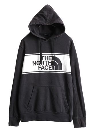 【お得なクーポン配布中!】 ノースフェイス プリント スウェットパーカー M プルオーバー 2トーン 裏起毛
