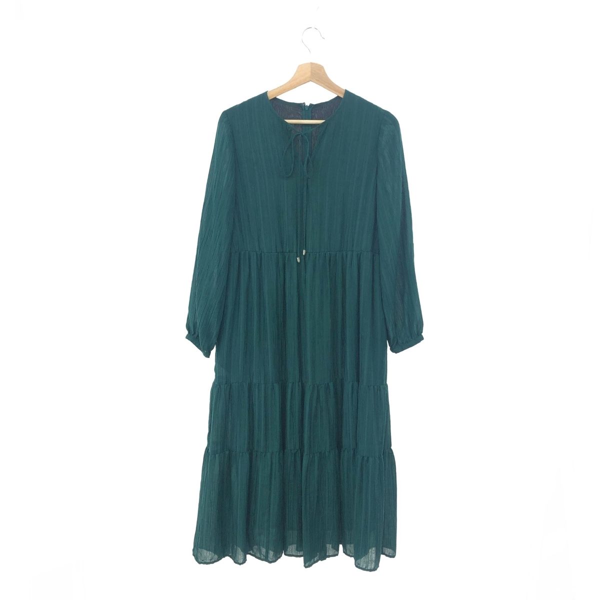 LOIS CRAYON ロイスクレヨン リボンティアード ワンピース サイズ M 13002073 グリーン レディース 240001138925