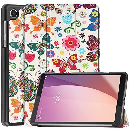 HD Lenovo Tab M8 4th Gen ケース 第４世代 2023 [Gosento] 軽量 薄型 三つ折スタンドケース PUレザー Lenovo Tab M8 第４世代 2023 カバー [HD]