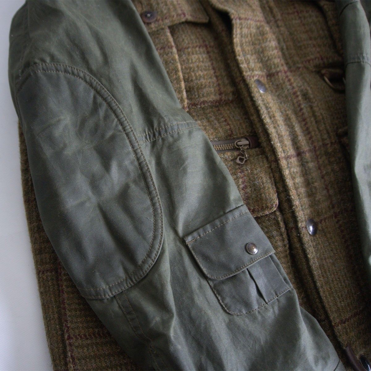 美品】POLO RALPH LAUREN 【オイルドクロス×ツイード
