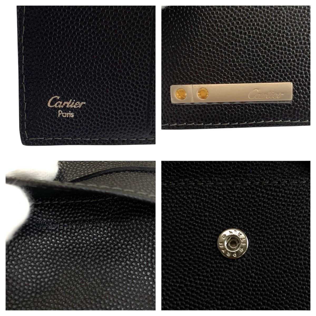 Cartier 二つ折り 長財布 サントス 黒 レザー メンズ ブラック　美品 楽天市場】【財布】Cartier カルティエ サントス ドゥ
