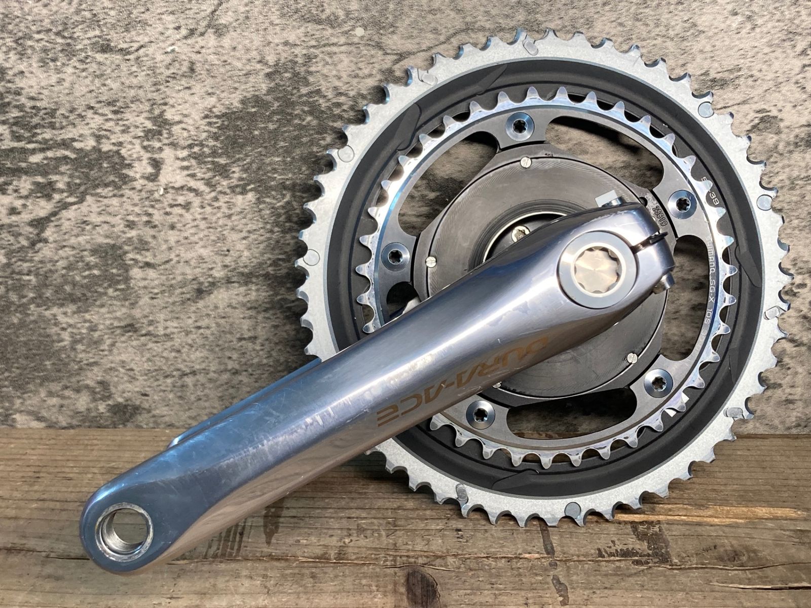 JL182 シマノ SHIMANO デュラエース DURA-ACE FC-7800 クランクセット 53 39T 172.5mm SRM 25TH パワーメーター付き 接続未 のためジャンク BRIGHTFACE_UK