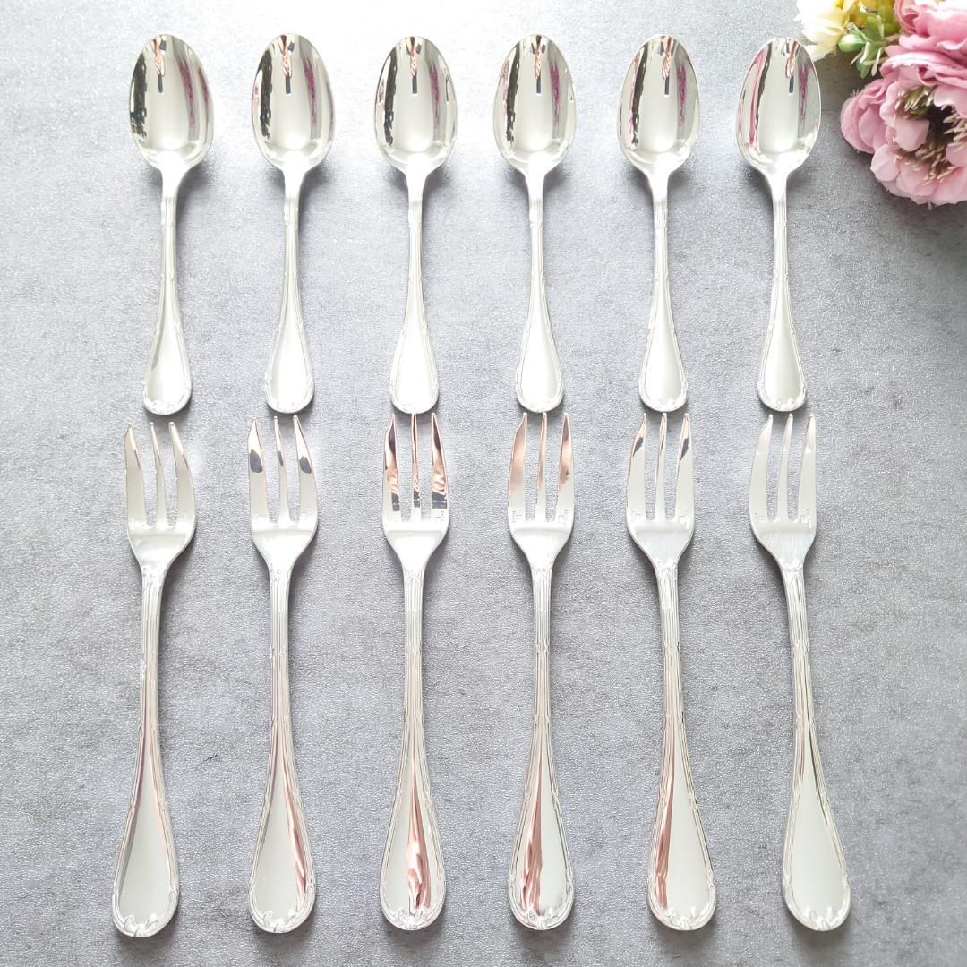 クリストフル リュバン ケーキフォーク コーヒースプーン 12点