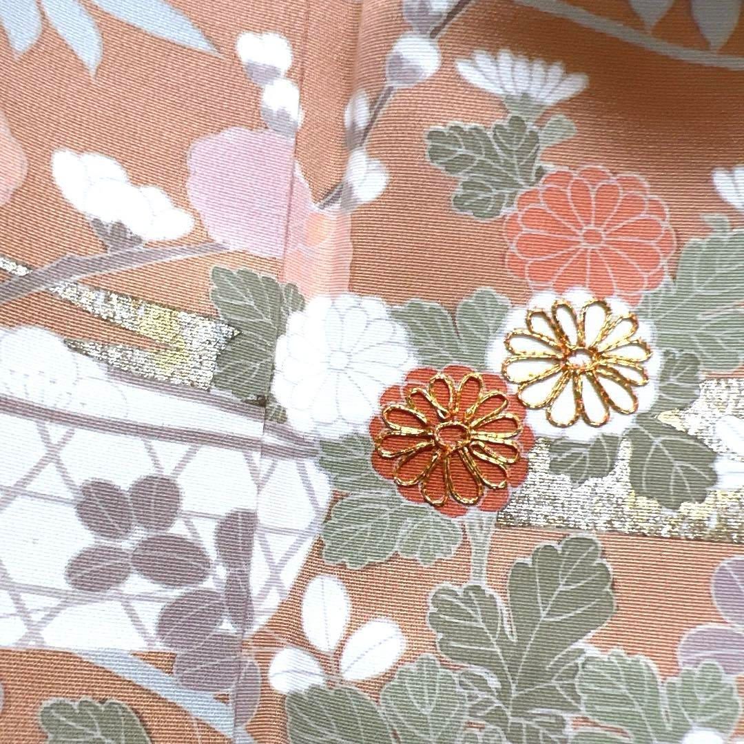 訪問着金駒刺繍金彩花籠菊橘桜松竹梅熨斗籠目着物021a d 