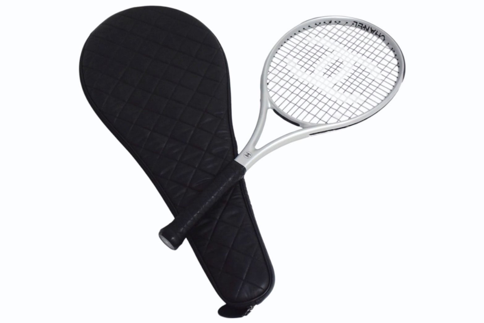 CHANEL シャネル スポーツライン テニスラケット ココマーク プラスチック シルバー ブラック スポーツ 4b002542