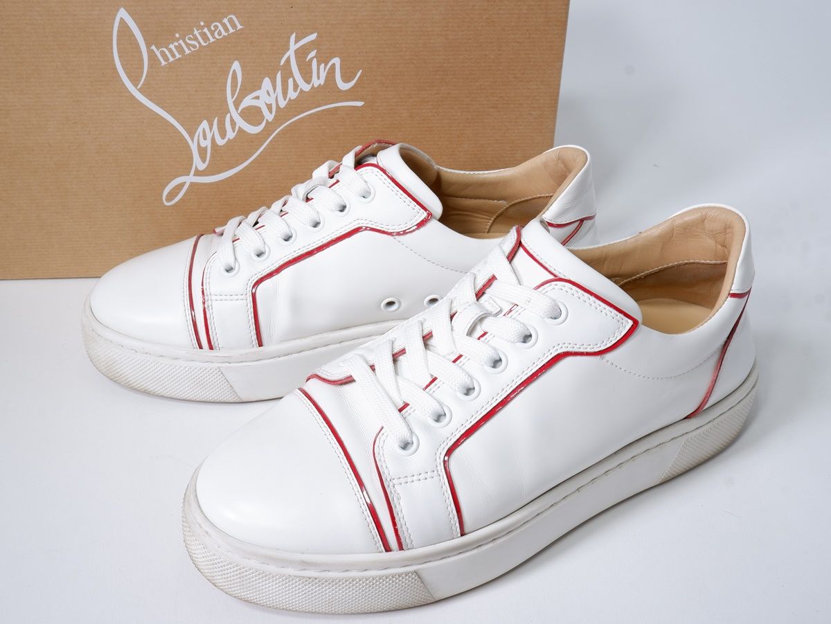 【Christian Louboutin】 Tutti Ruiレザートリムスニーカー Tutti Rui - Sneakers - Calf leather - Marine - Men