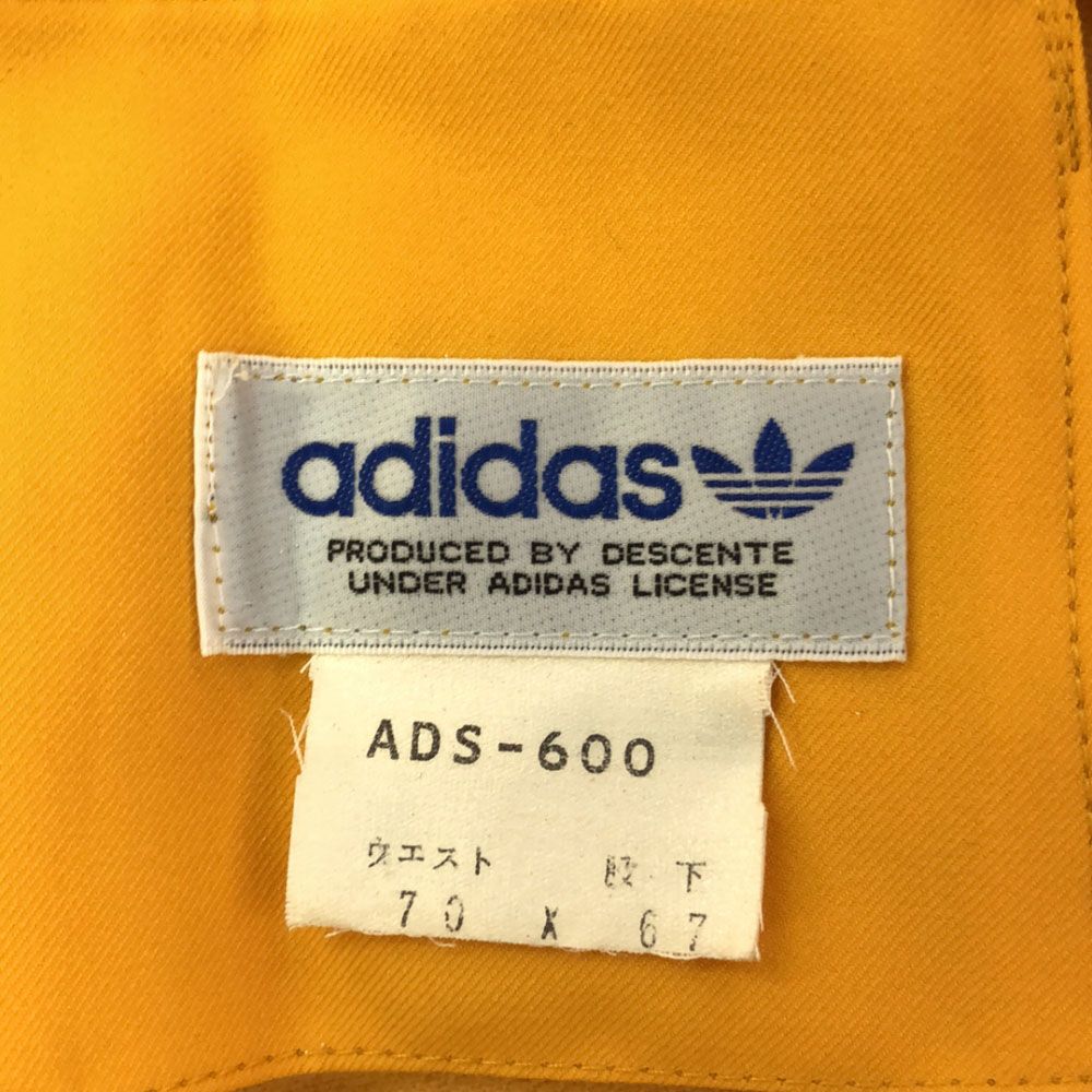 アディダス 70s ウールブレンド デサント製 トレフォイルロゴ 3ライン スキー 中綿ロングパンツ ウエスト70 イエロー adidas スノーボード オールド ヴィンテージ メンズ