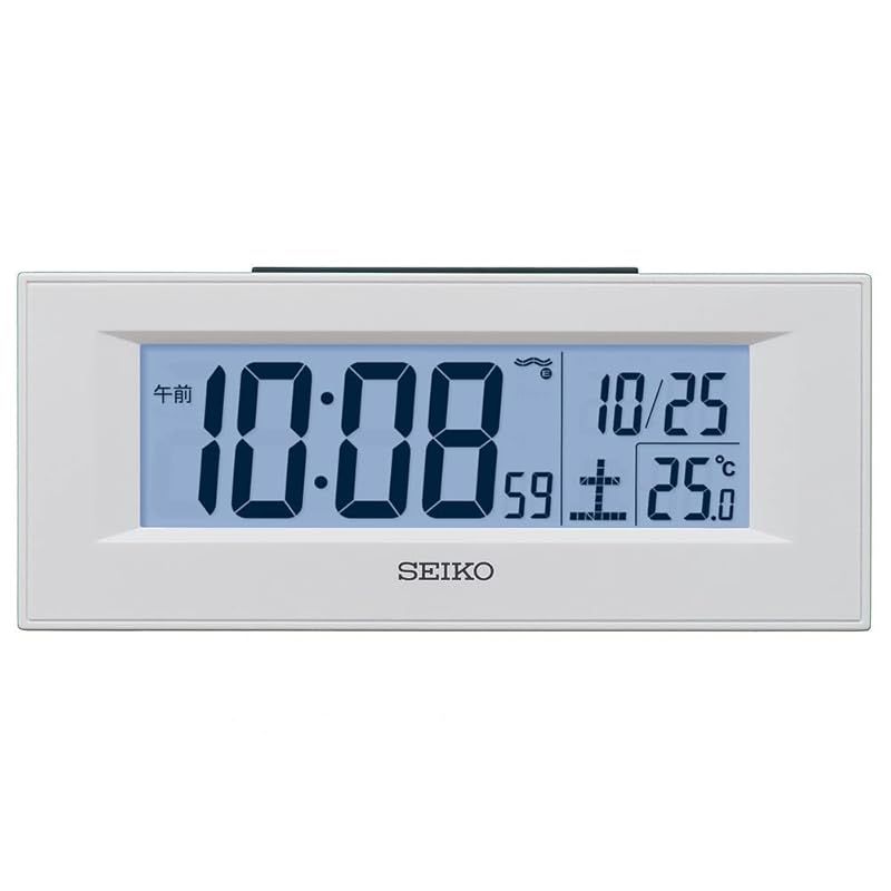 目覚まし時計 Clock) セイコークロック(Seiko 置き時計 セイコークロック : | セイコー 置時計 常時 安い商品を通販 薄の アナログ 温度湿度計 電波デジタルクロック ⁄電波自動