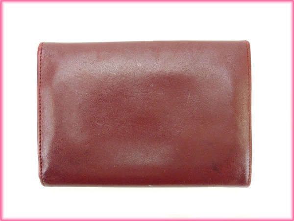 カルティエ がま口財布 三ツ折 マストライン ボルドー Cartier