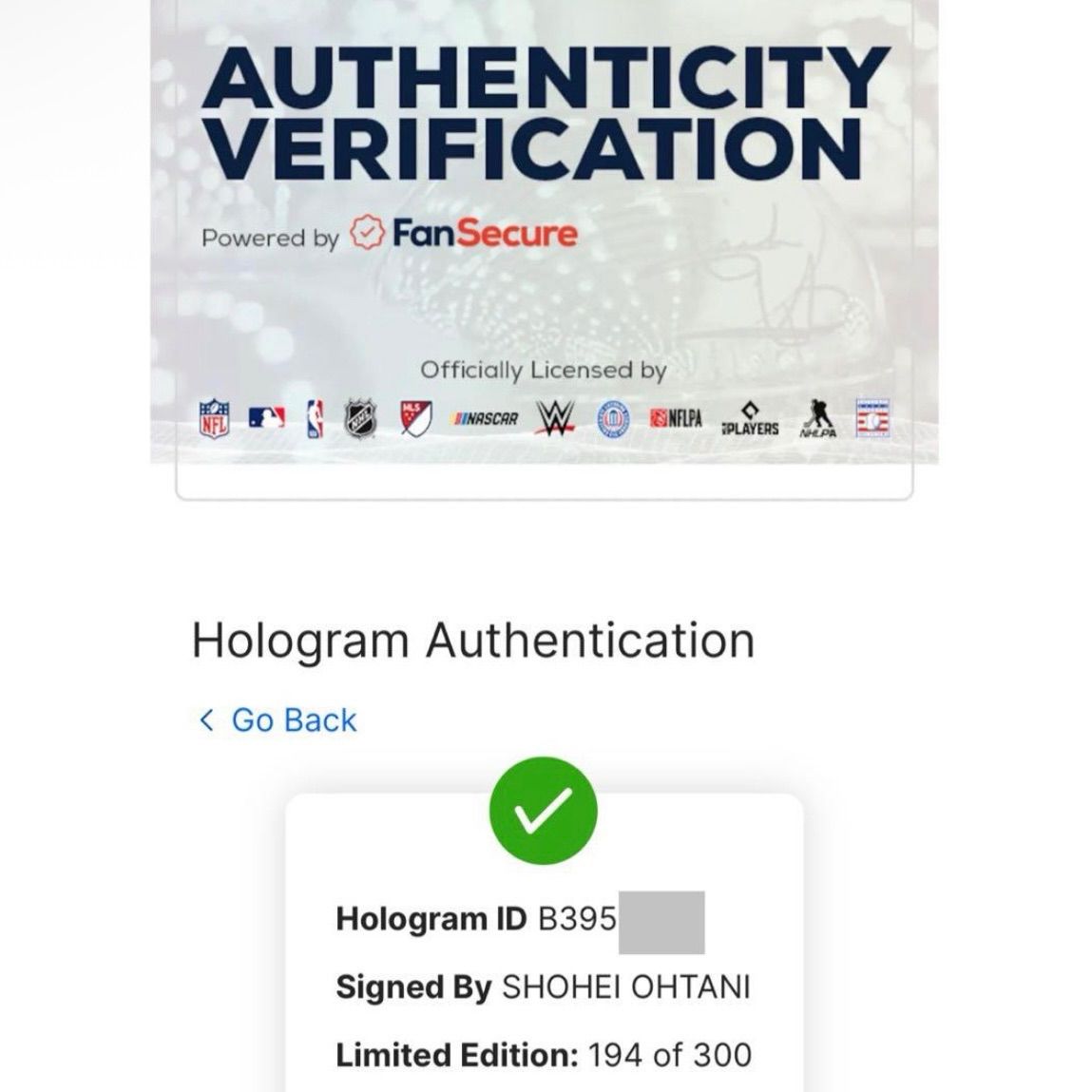 ドジャース 大谷翔平 直筆サイン ボール MLB Fanatics 300個限定