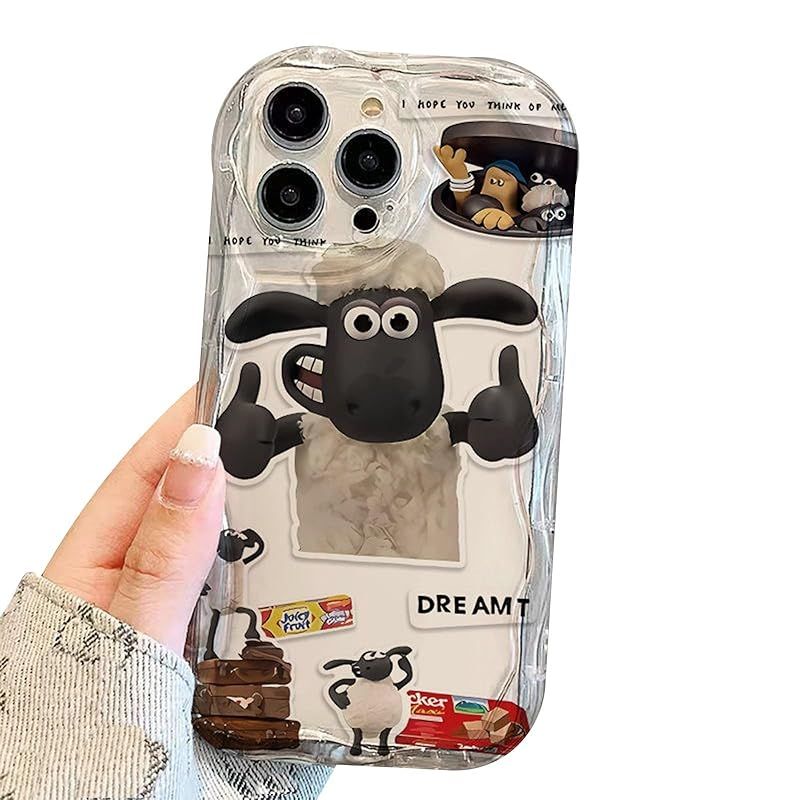 新品　Arpe かわいい 透明な ひつじのショーン スマホケース iPhone 13 用 ケース ひつじのショーン iPhone用ケース ケース 全面レンズ保護 TPU保護カバー アイフォン 13 用 ケース (6.1インチ) カラ