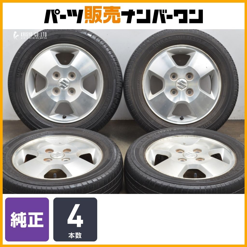 ホイールのみ スズキ ワゴンR 純正 13in 4.00B 45 PCD100 DURAN MUTECH ECO 155 65R13 MRワゴン ラパン アルト スペーシア 流用