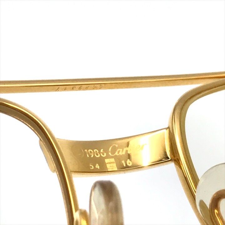 美品 Cartier カルティエ サントス ツーブリッジ メガネ 眼鏡 サングラス アイウェア ゴールド 付属品完品 k3804 - メルカリ