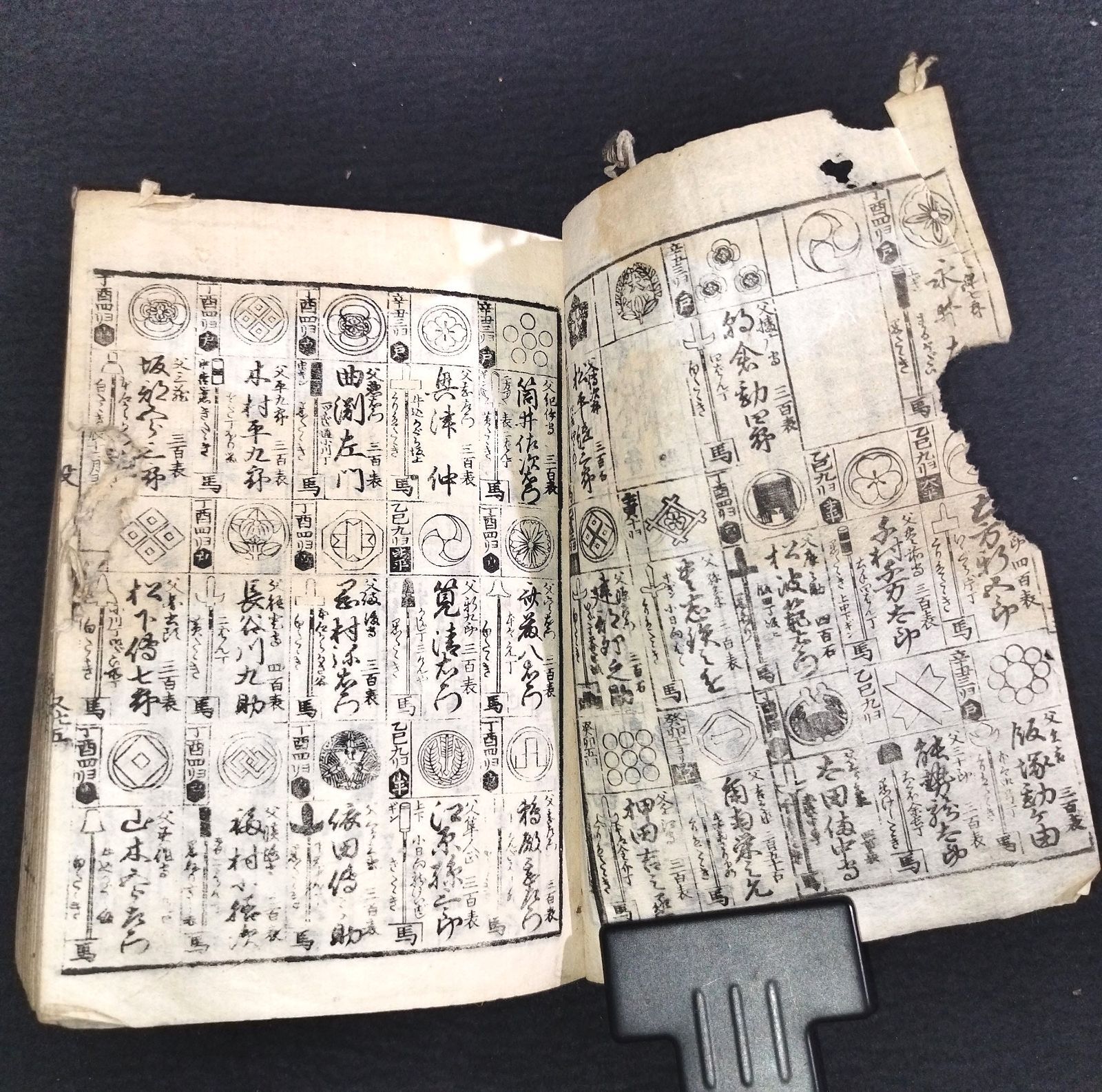 絵入 家紋 槍印 火消◇弘化武鑑◇武士 武家 絵本 江戸 時代物 浮世絵