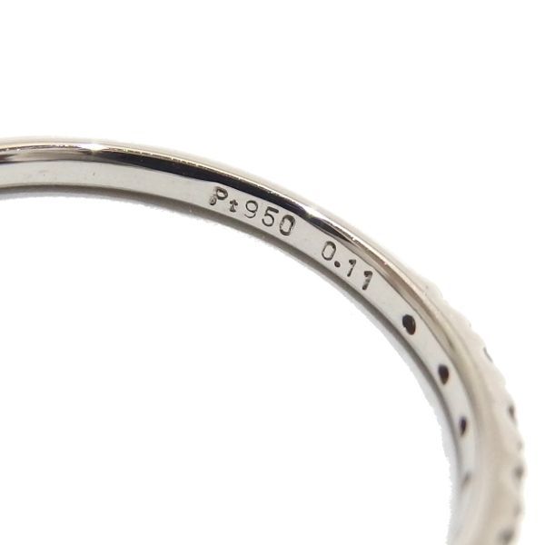 【美品】ヴァンドーム青山 プラチナ ハーフエタニティリング 11号 VENDOME AOYAMA 指輪 リング プラチナハーフエタニティリング