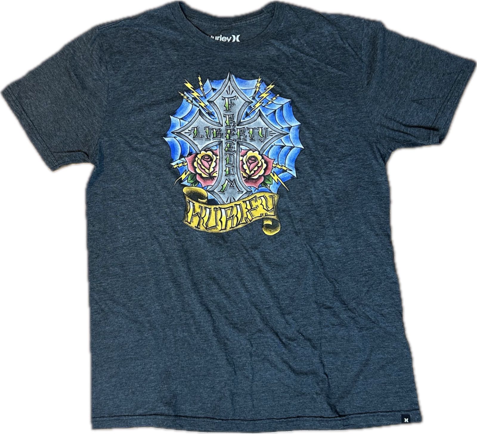Hurley liberty freedom cross Tシャツ