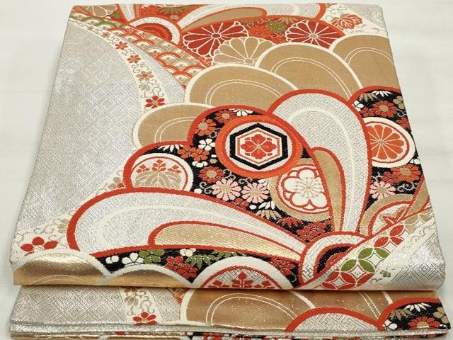 平和屋着物○名門木屋太 今河織物 六通柄袋帯 抽象文様