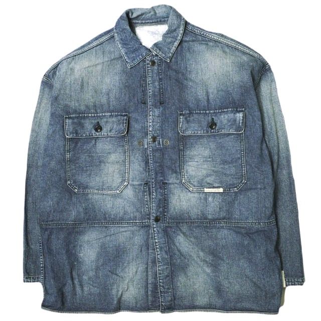 N.HOOLYWOOD エヌハリウッド ミスターハリウッド 22SS CPO DENIM JACKET ヴィンテージ加工 リバーシブルデニムジャケット 9221-BL03-009 42 TEST PRODUCT EXCHANGE SERVICE カバーオール