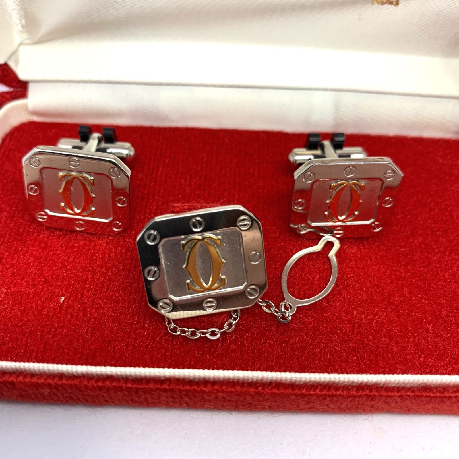□美品 Cartier カルティエ ネクタイピン 美品 カルティエ タイピン