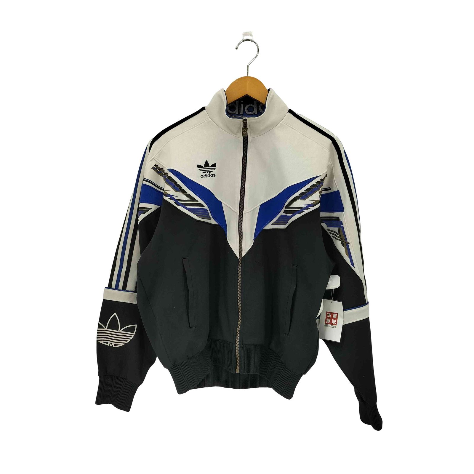 ミ*き様 80s★adidas トラックジャケットジップアップジャケット ブルー ミ*き様 80s☆adidas トラックジャケットジップアップジャケット